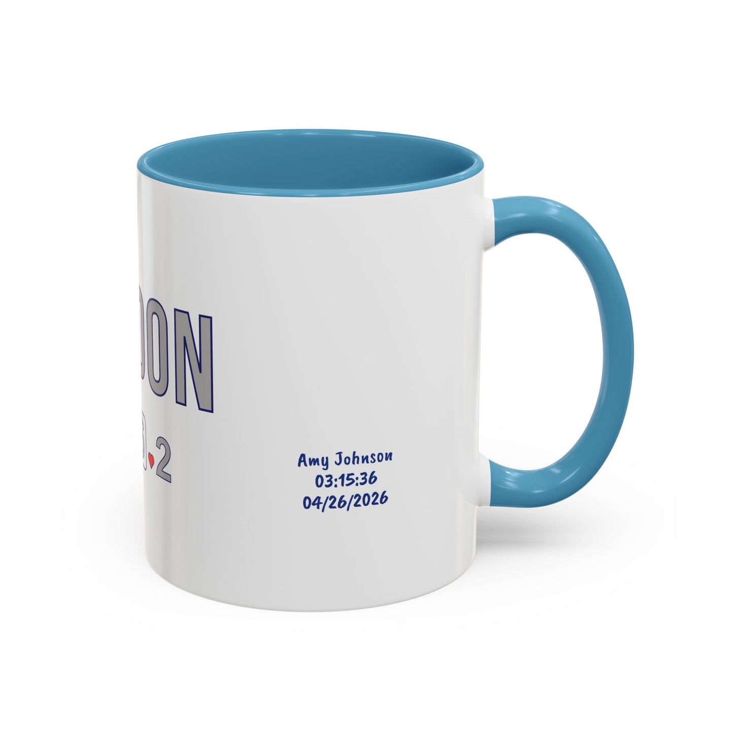 Personalized London Marathon 2026 Coffee Mug, 26.2 Runner Gift, Accented Tea Cup, Made in USA