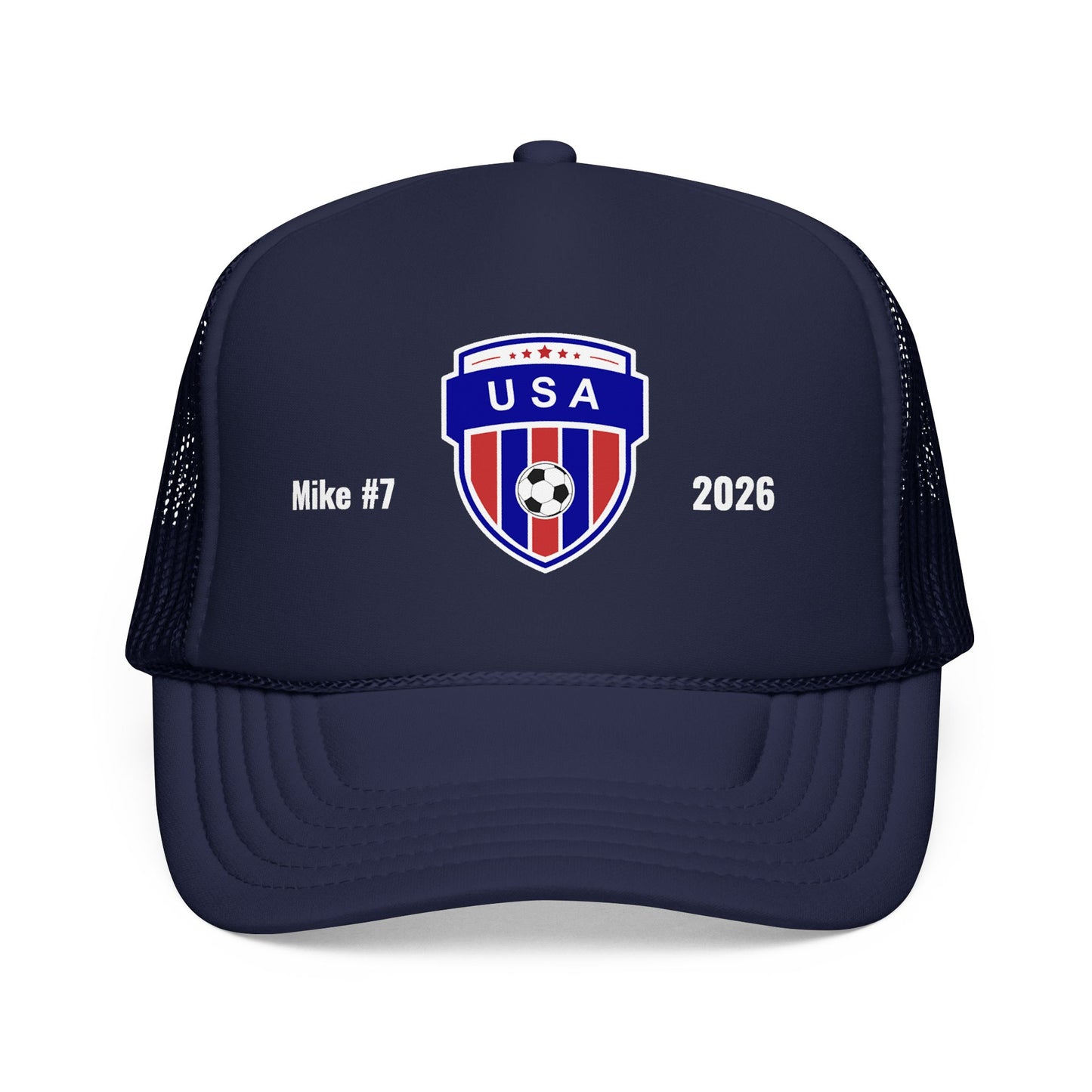 Personalized USA Soccer 2026 Hat - Meshed Trucker Hat Custom Football Fan Gear Sports Cap