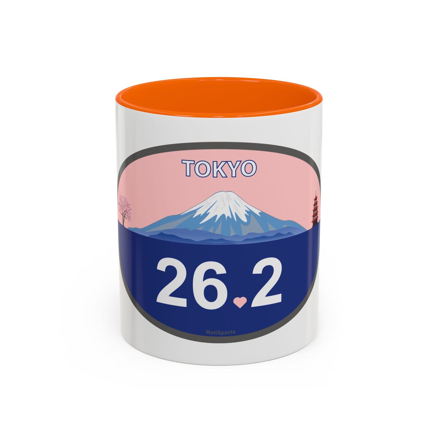 Personalized Tokyo Marathon Coffee Mug, 26.2 Marathon Gift for Runners, Accented Tea Cup, 11oz