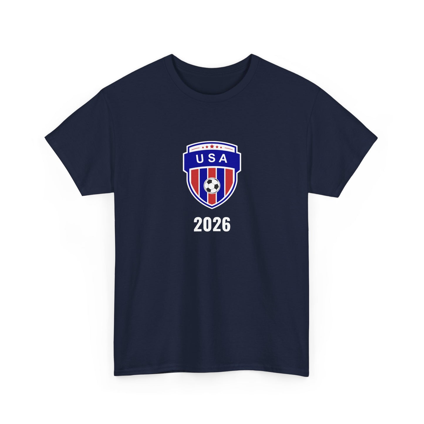 USA Soccer 2026 T-Shirt - Football Fan Team US Crest American Flag Tee