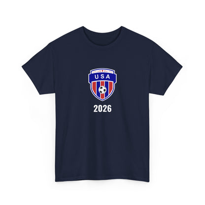 USA Soccer 2026 T-Shirt - Football Fan Team US Crest American Flag Tee