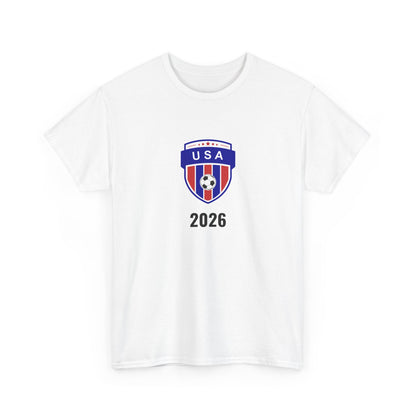 USA Soccer 2026 T-Shirt - Football Fan Team US Crest American Flag Tee