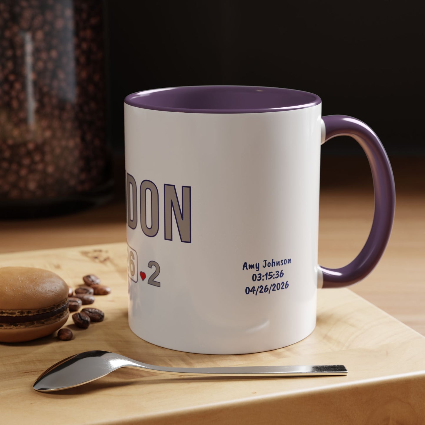 Personalized London Marathon 2026 Coffee Mug, 26.2 Runner Gift, Accented Tea Cup, Made in USA