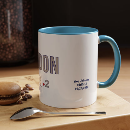 Personalized London Marathon 2026 Coffee Mug, 26.2 Runner Gift, Accented Tea Cup, Made in USA