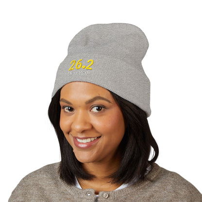 Personalized 26.2 Marathon Beanie, Boston | NYC | Chicago | Custom Embroidered Runner Hat