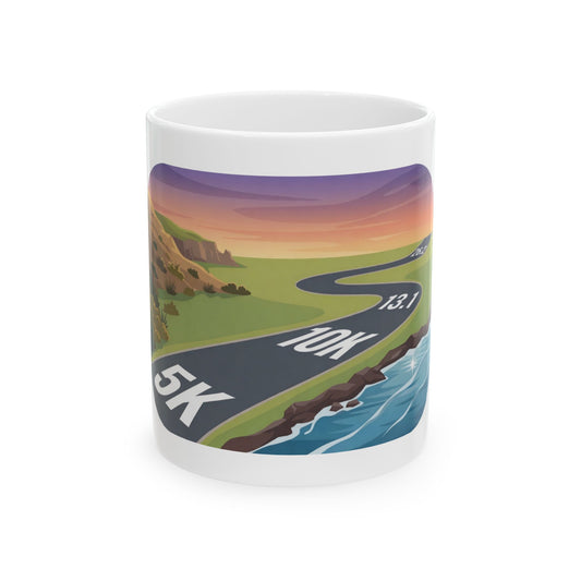 Personalized Runners Coffee Mug - 5K, 10K, Half, and Full Marathon - Motivational Running Gift
