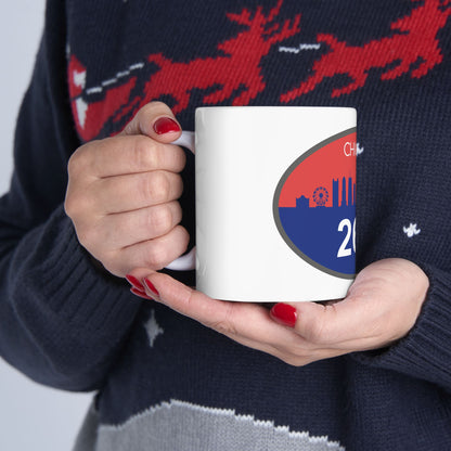Chicago 26.2 Coffee Mug for Marathon Runners, NYC Marathon Gift, Ceramic Tea Cup, Finisher Souvenir, Made in USA, 11oz