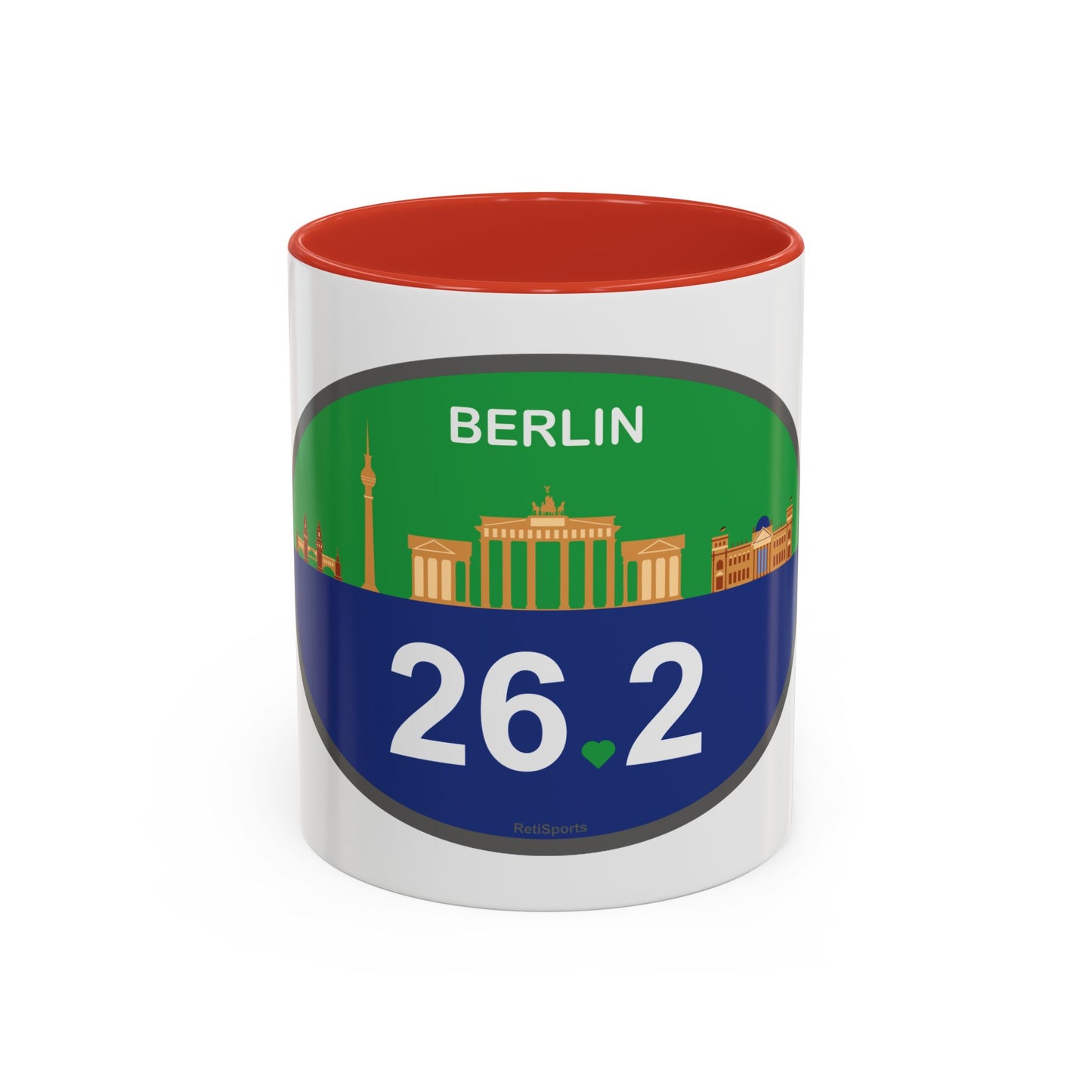 Personalized Berlin Marathon Coffee Mug, 26.2 Marathon Gift for Runners, Accented Tea Cup, 11oz