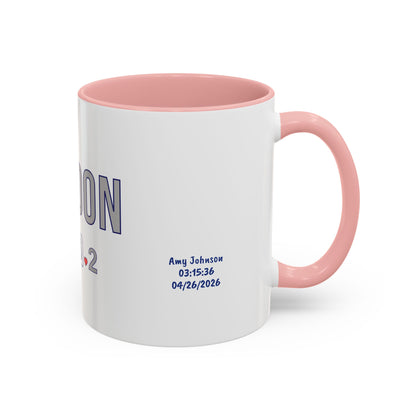 Personalized London Marathon 2026 Coffee Mug, 26.2 Runner Gift, Accented Tea Cup, Made in USA