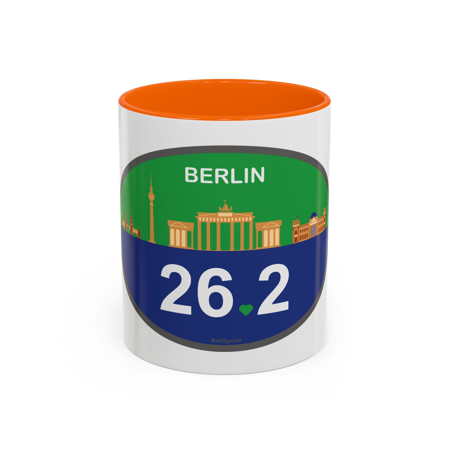 Personalized Berlin Marathon Coffee Mug, 26.2 Marathon Gift for Runners, Accented Tea Cup, 11oz