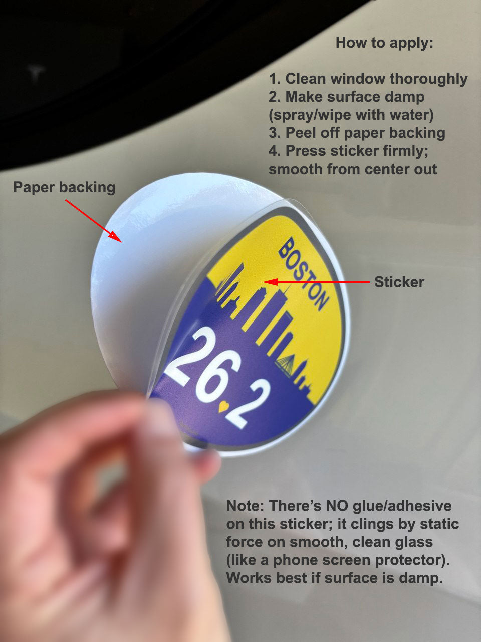 Marathon Magnet or Glue-Less Sticker, Large 4x6" Waterproof Runner Gift for Boston, New York, Chicago, London, Berlin, Tokyo, 26.2 and 13.1