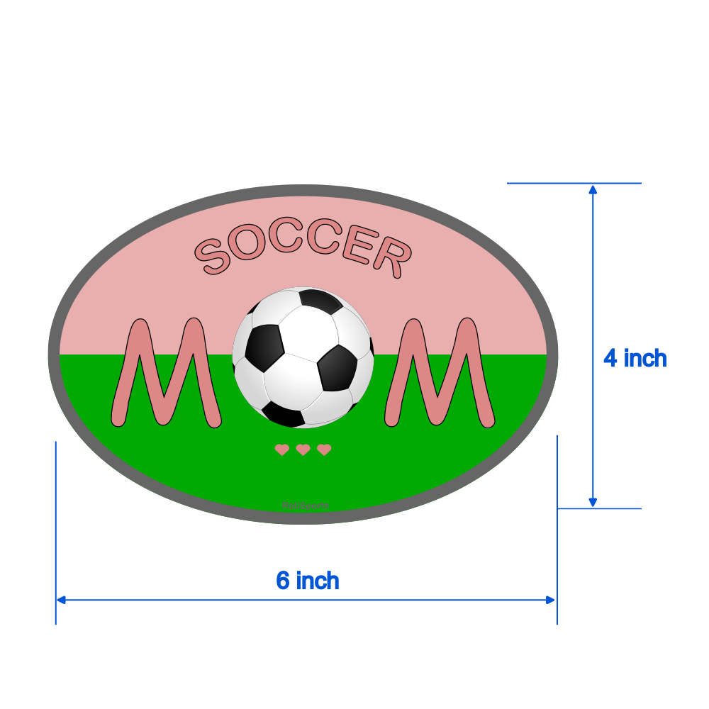 Soccer Mom Magnet for Cars and Refrigerators, Waterproof Vinyl, Indoor and Outdoor Use, 4x6 Inch