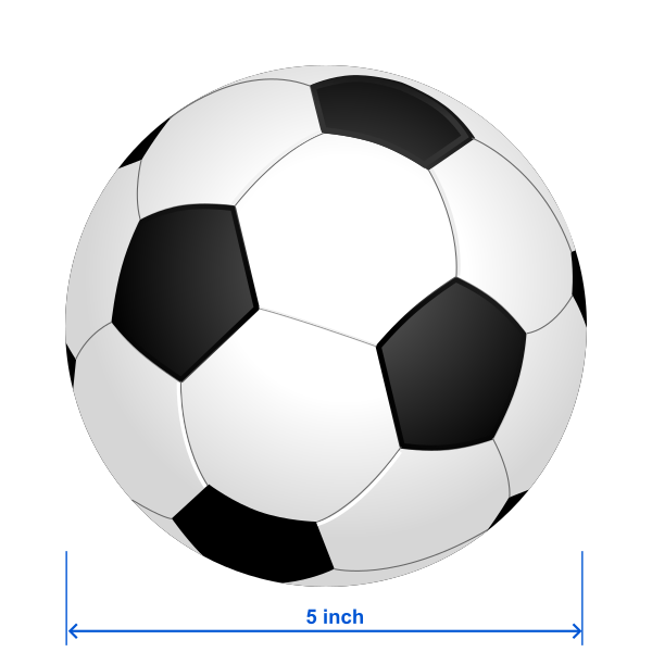 Soccer Ball Magnet for Car and Refrigerator, 5 Inch Round, Waterproof Vinyl, 1mm Magnetic Sheet, Indoor Outdoor Use