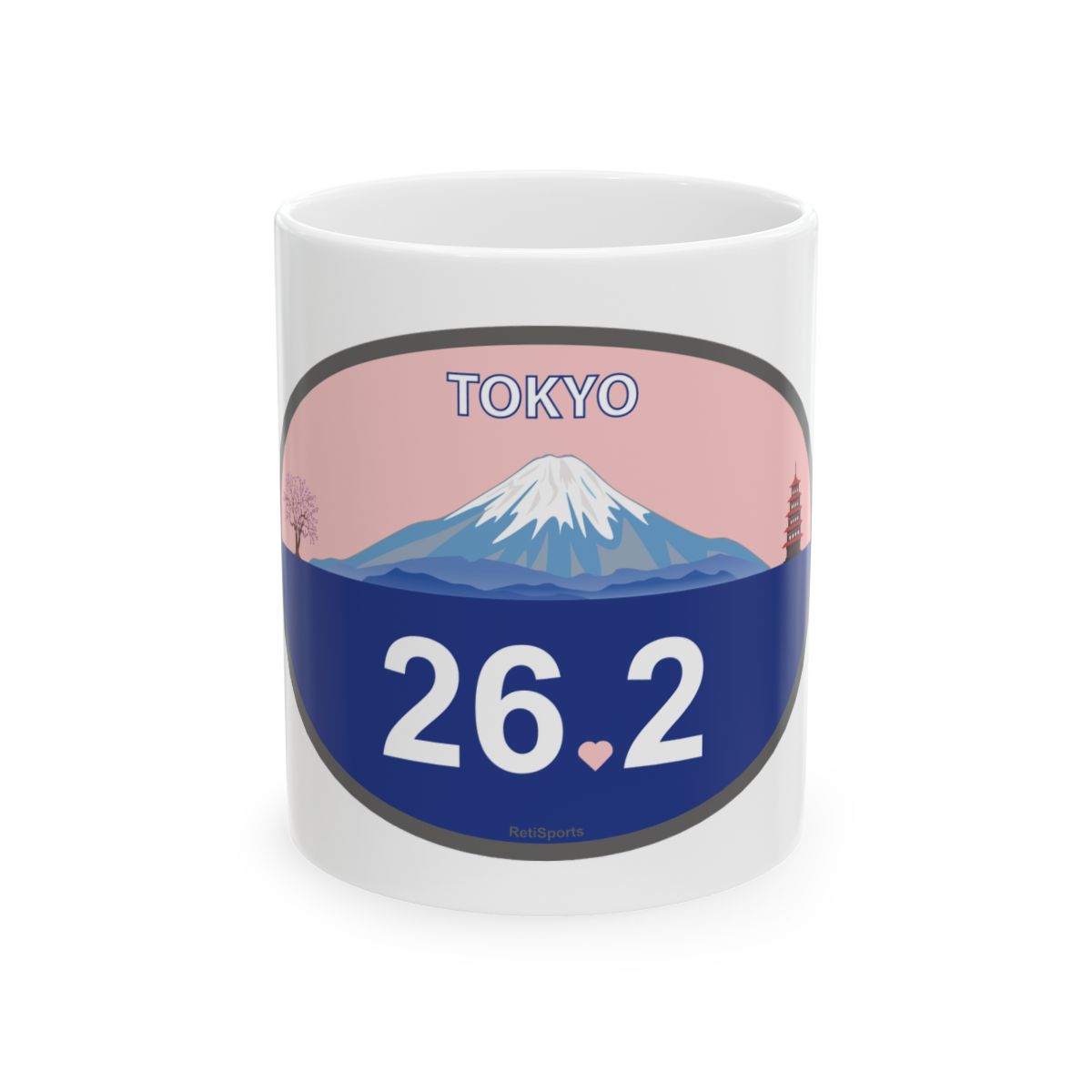 Personalized Tokyo Marathon Coffee Mug, 26.2 Marathon Gift for Runners, Accented Tea Cup, 11oz